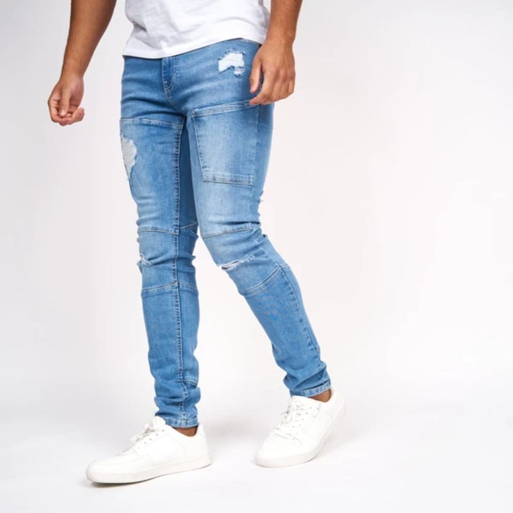 Men's JASON WATTLE JEANS BLUE\BLACK